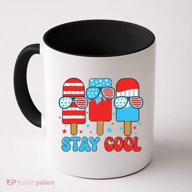 Stay Cool 4th July Popsicle American Flag Coffee Mug