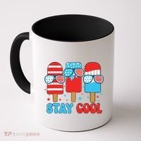 Stay Cool 4th July Popsicle American Flag Coffee Mug thumb 0