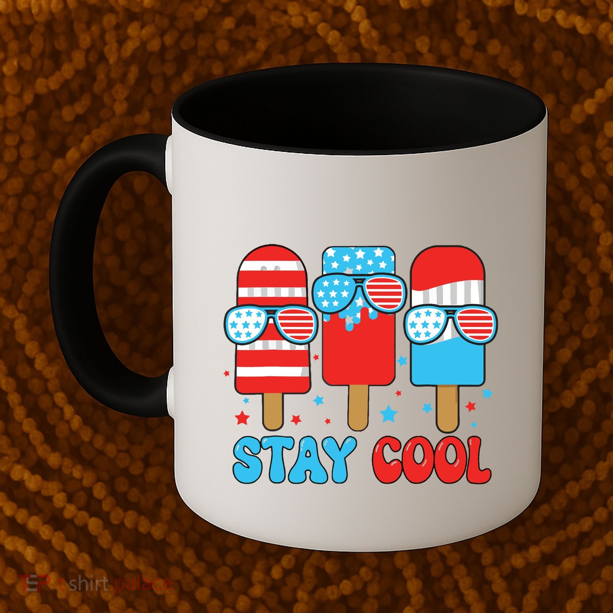 Stay Cool 4th July Popsicle American Flag Coffee Mug