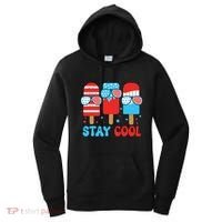 Stay Cool 4th July Popsicle American Flag Women's Hoodie thumb 0