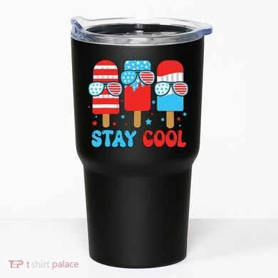 Stay Cool 4th July Popsicle American Flag Tumbler