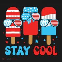 Stay Cool 4th July Popsicle American Flag Mousepad thumb 1