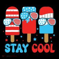 Stay Cool 4th July Popsicle American Flag Ornament thumb 1