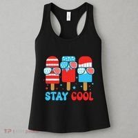 Stay Cool 4th July Popsicle American Flag Women's Tank Top thumb 3