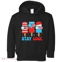 Stay Cool 4th July Popsicle American Flag Toddler Hoodie thumb 0