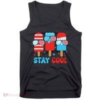Stay Cool 4th July Popsicle American Flag Tank Top thumb 0