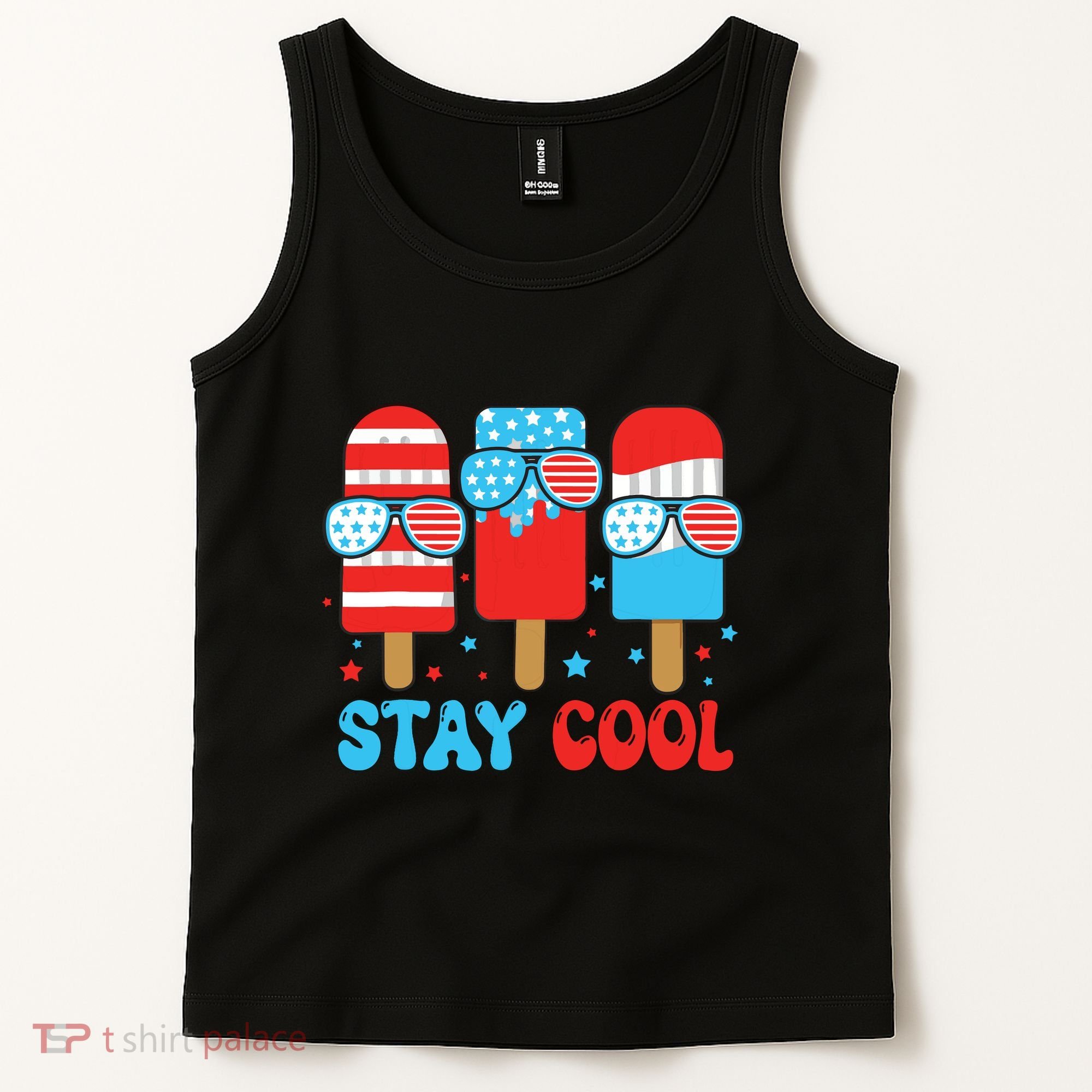 Stay Cool 4th July Popsicle American Flag Tank Top