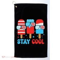 Stay Cool 4th July Popsicle American Flag Golf Towel thumb 0