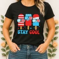 Stay Cool 4th July Popsicle American Flag Women's T-Shirt thumb 2