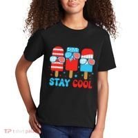 Stay Cool 4th July Popsicle American Flag Kids T-Shirt thumb 2