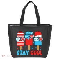 Stay Cool 4th July Popsicle American Flag Tote Bag thumb 0