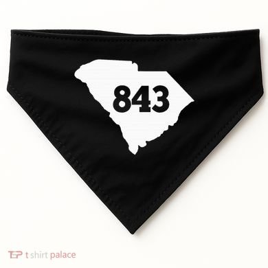 South Carolina 843 Area Code USA-Made Doggie Bandana