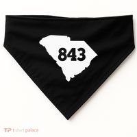 South Carolina 843 Area Code USA-Made Doggie Bandana thumb 0