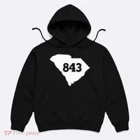 South Carolina 843 Area Code Hoodie thumb 0