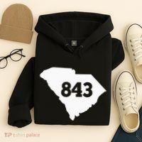South Carolina 843 Area Code Hoodie thumb 4