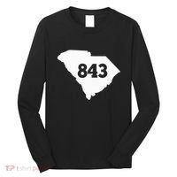 South Carolina 843 Area Code Long Sleeve Shirt thumb 0