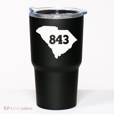 South Carolina 843 Area Code Tumbler