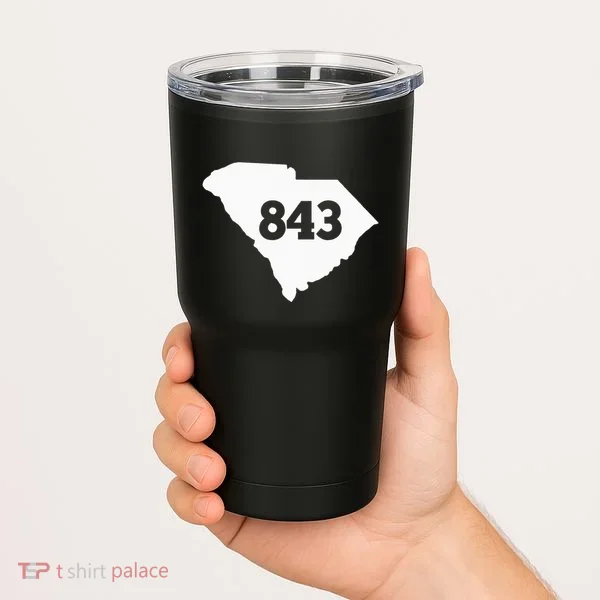 South Carolina 843 Area Code Tumbler