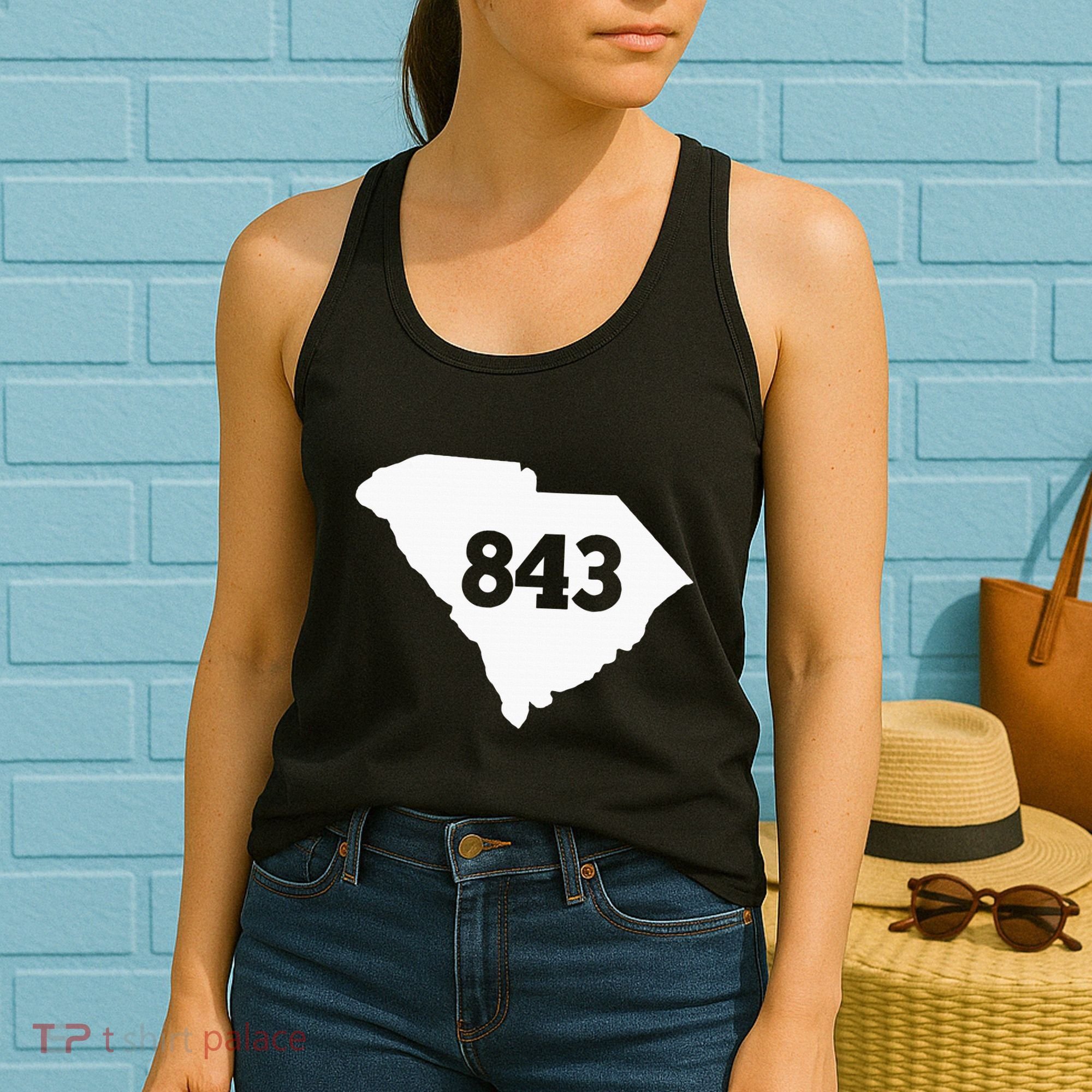 South Carolina 843 Area Code Women's Tank Top