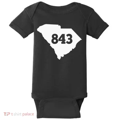 South Carolina 843 Area Code Baby Bodysuit
