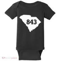 South Carolina 843 Area Code Baby Bodysuit thumb 0