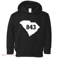 South Carolina 843 Area Code Toddler Hoodie thumb 0