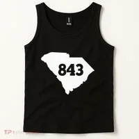 South Carolina 843 Area Code Tank Top thumb 2