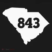 South Carolina 843 Area Code Tank Top thumb 6