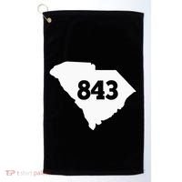 South Carolina 843 Area Code Golf Towel thumb 0
