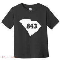 South Carolina 843 Area Code Toddler T-Shirt thumb 0