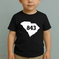 South Carolina 843 Area Code Toddler T-Shirt thumb 2