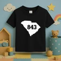 South Carolina 843 Area Code Toddler T-Shirt thumb 3
