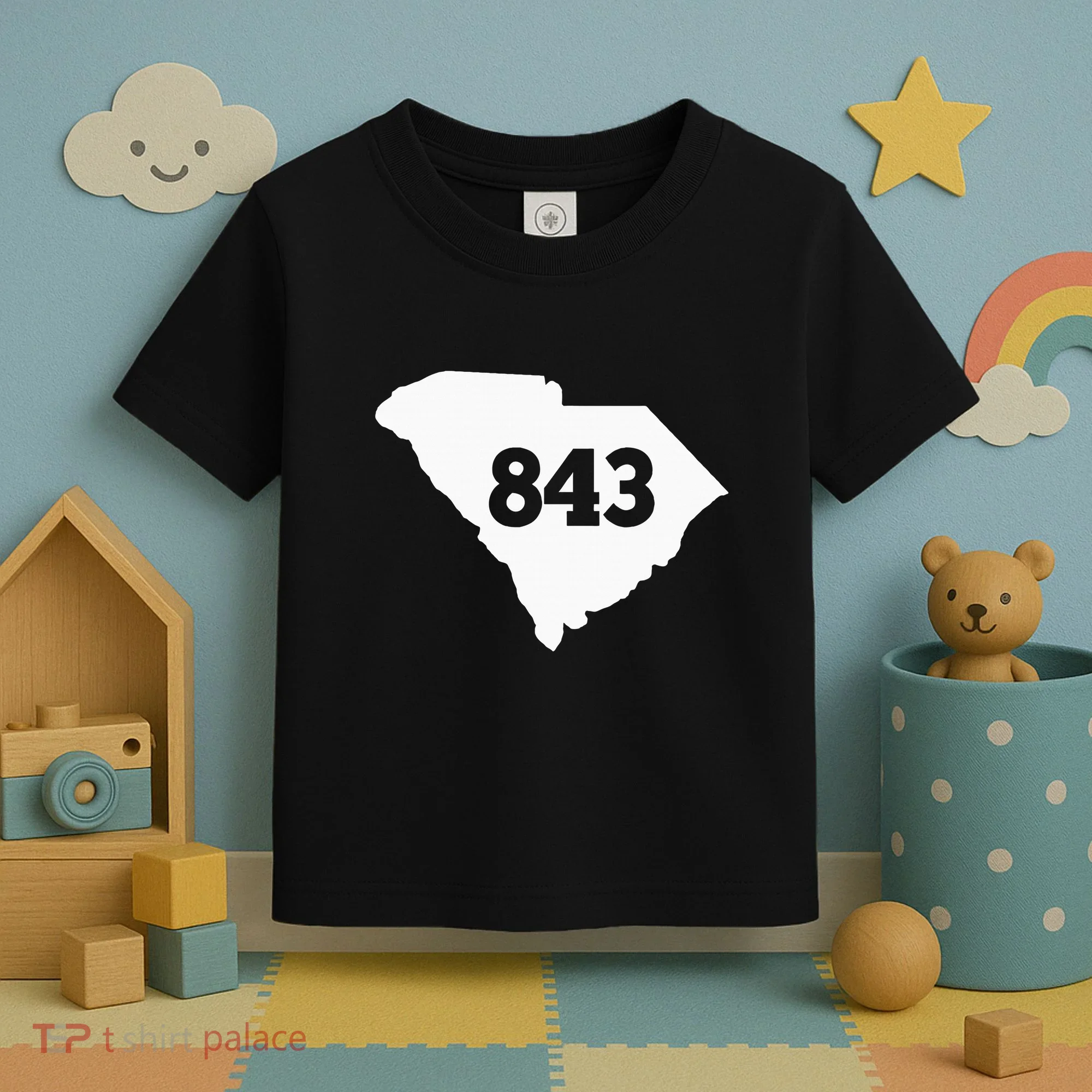 South Carolina 843 Area Code Toddler T-Shirt