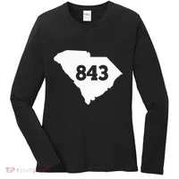 South Carolina 843 Area Code Women's Long Sleeve Shirt thumb 0