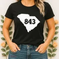 South Carolina 843 Area Code Women's T-Shirt thumb 2