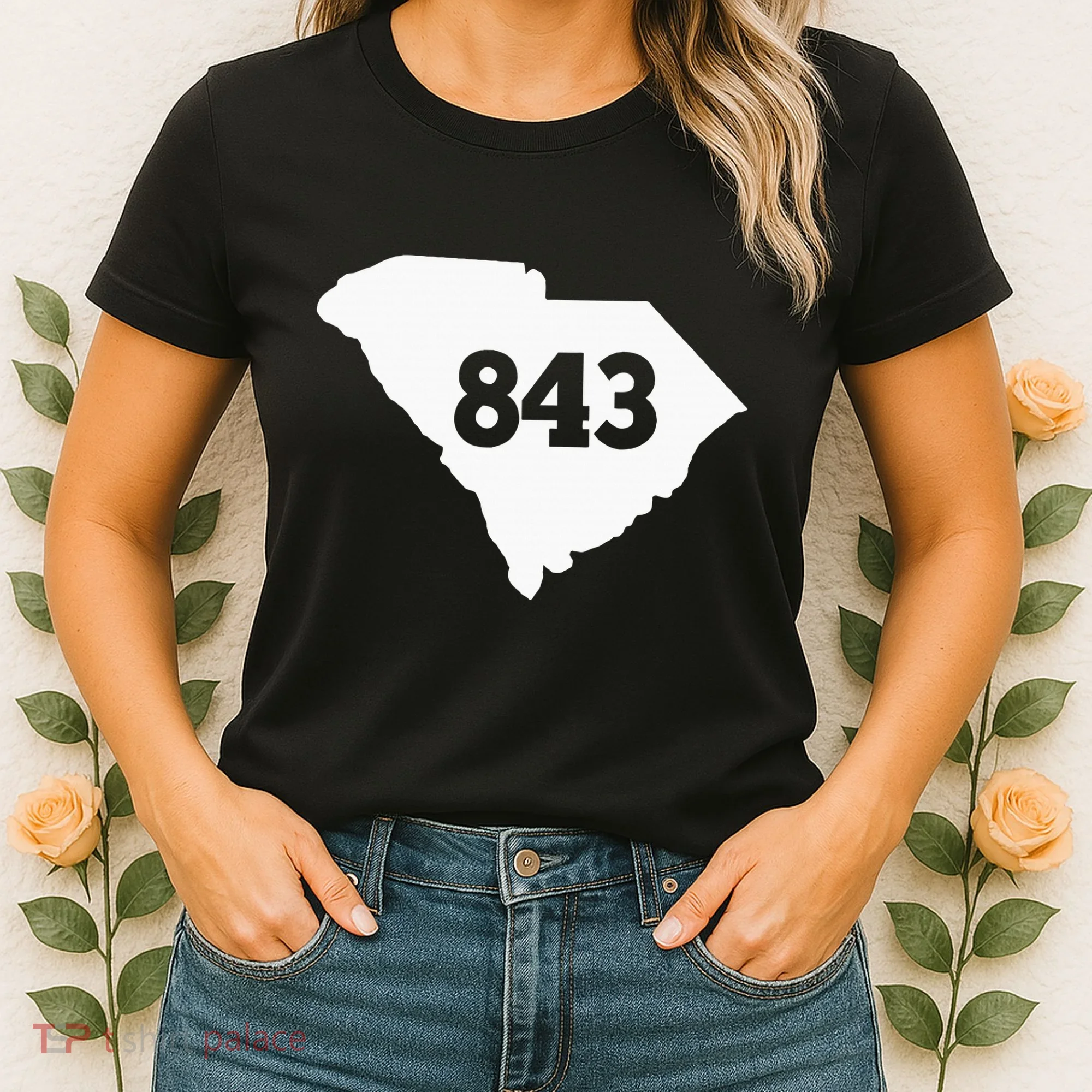 South Carolina 843 Area Code Women's T-Shirt