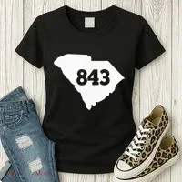 South Carolina 843 Area Code Women's T-Shirt thumb 3