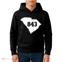 South Carolina 843 Area Code Kids Hoodie thumb 4