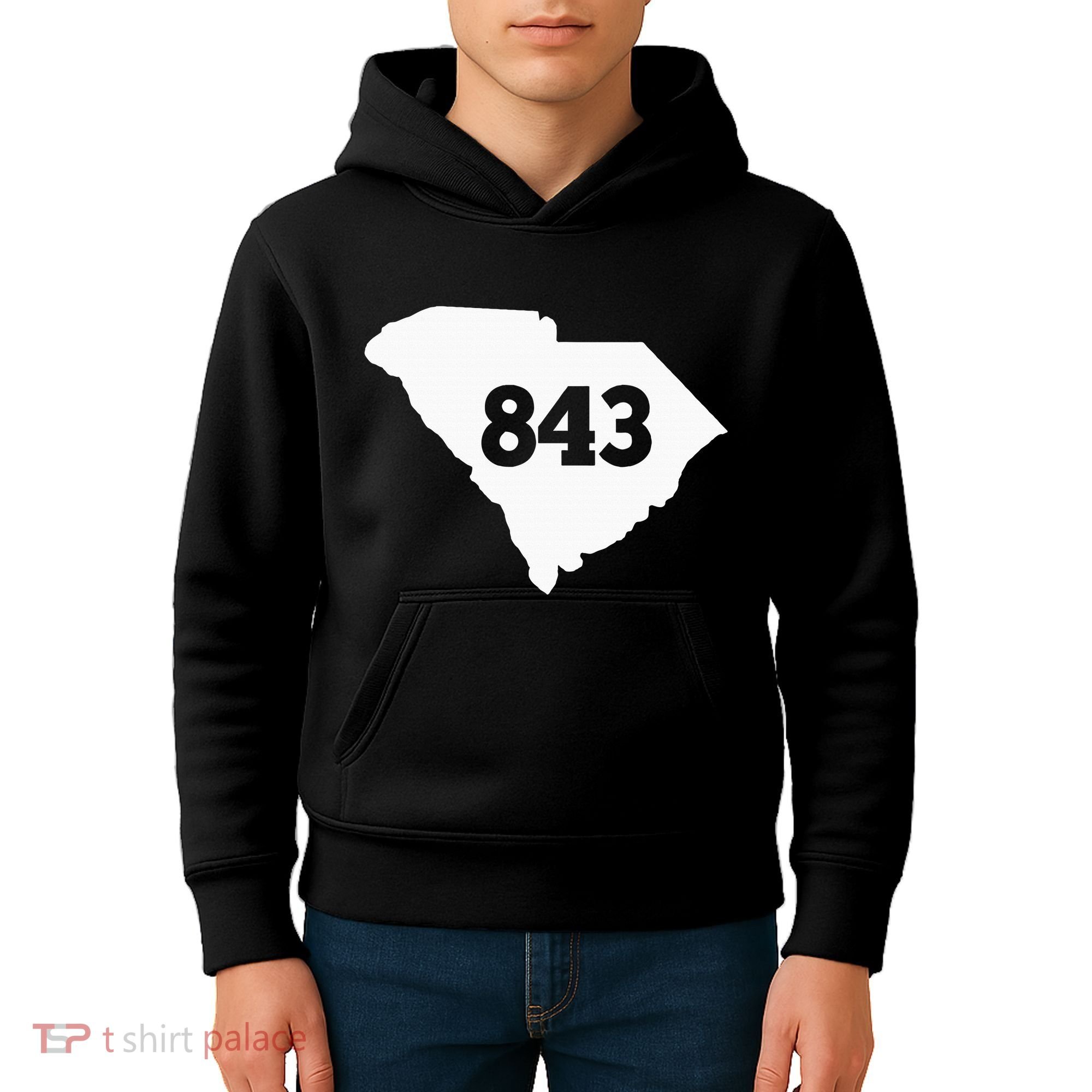 South Carolina 843 Area Code Kids Hoodie