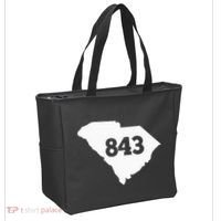 South Carolina 843 Area Code Tote Bag thumb 2