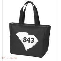South Carolina 843 Area Code Tote Bag thumb 3