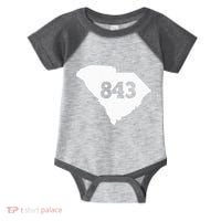 South Carolina 843 Area Code Infant Baby Jersey Bodysuit thumb 0