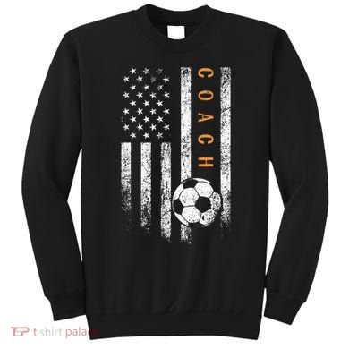 Soccer Coach American Flag Design Soccer Trainer Coaching Sweatshirt