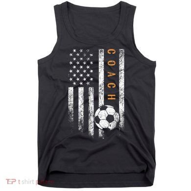 Soccer Coach American Flag Design Soccer Trainer Coaching Tank Top