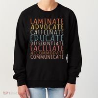 Sped Caffeinate Advocate Laminate Educate Teacher Women's Sweatshirt thumb 0