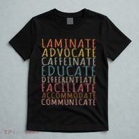 Sped Caffeinate Advocate Laminate Educate Teacher T-Shirt thumb 5