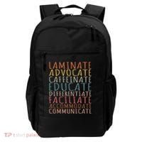 Sped Caffeinate Advocate Laminate Educate Teacher Backpack thumb 0