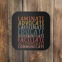 Sped Caffeinate Advocate Laminate Educate Teacher Coaster thumb 0