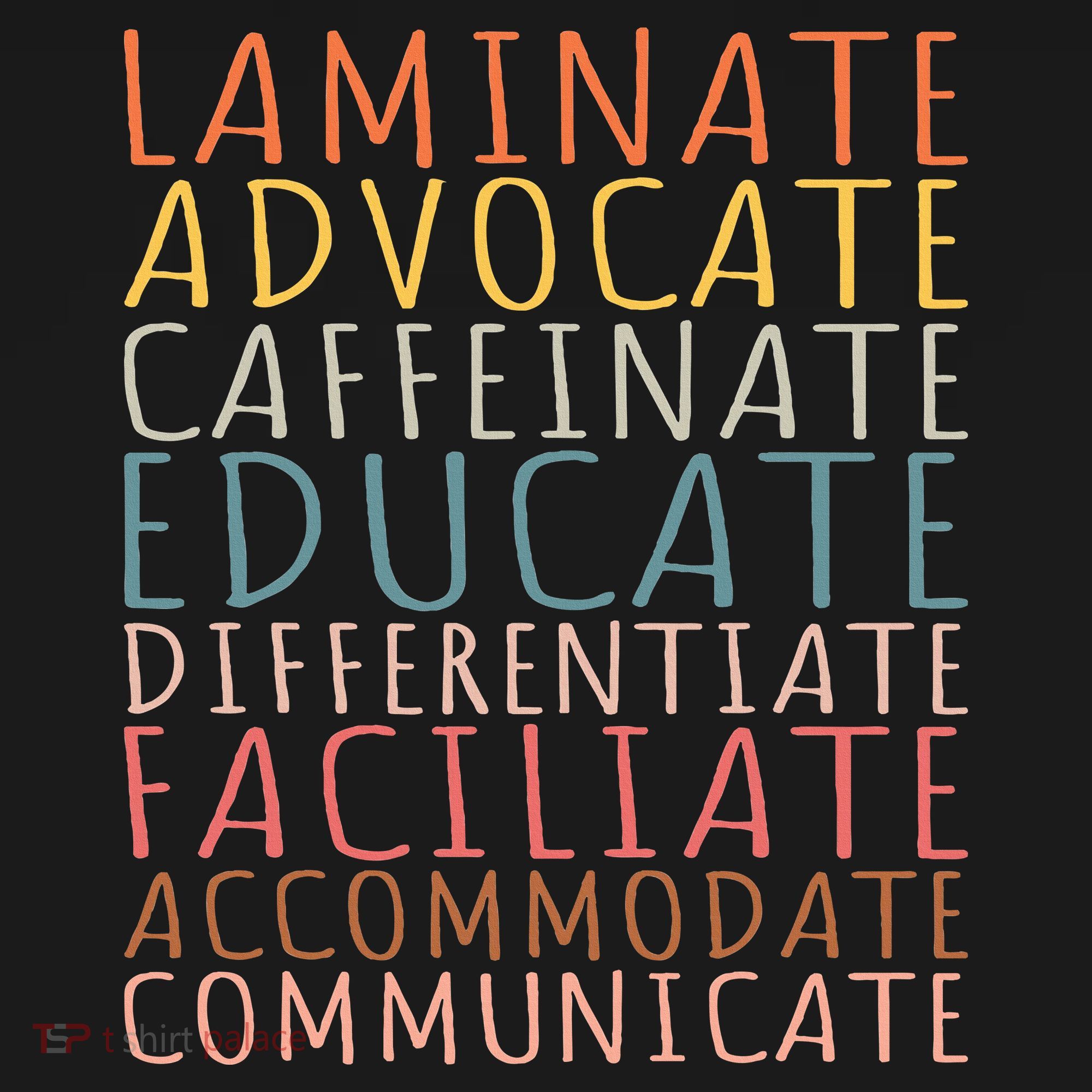 Sped Caffeinate Advocate Laminate Educate Teacher Polo