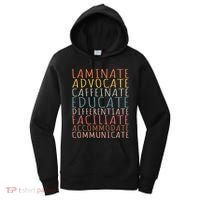 Sped Caffeinate Advocate Laminate Educate Teacher Women's Hoodie thumb 0